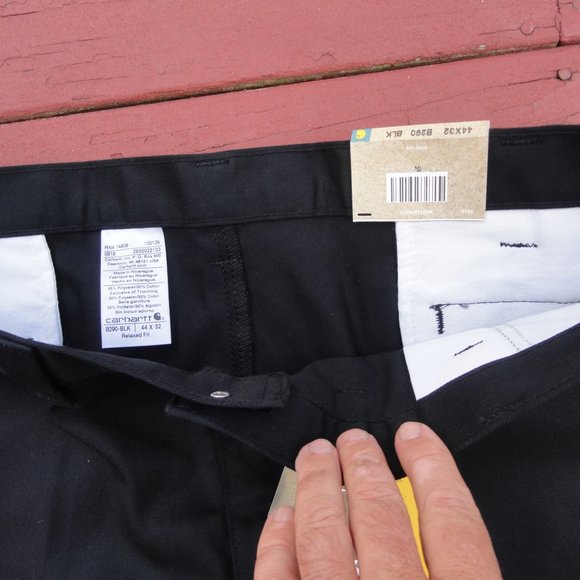 Carhartt Black Twill relaxed fit pants~44x32~Work Wear~ - Picture 3 of 5